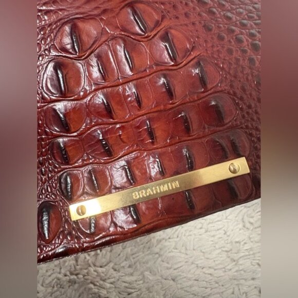 BRAHMIN MINI DUXBURY CROSSBODY-Croc-Embossed Leather Crossbody Bag - Picture 5 of 9